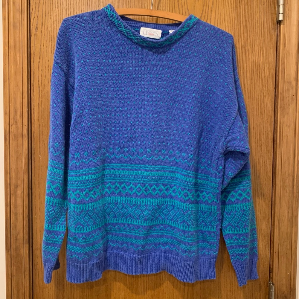 Vintage "Honors Misses" sweater, geometric design
